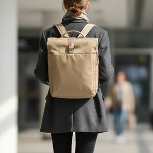 SENZ Sam Water Resistant Commuter Laptop Backpack Caffe Latte